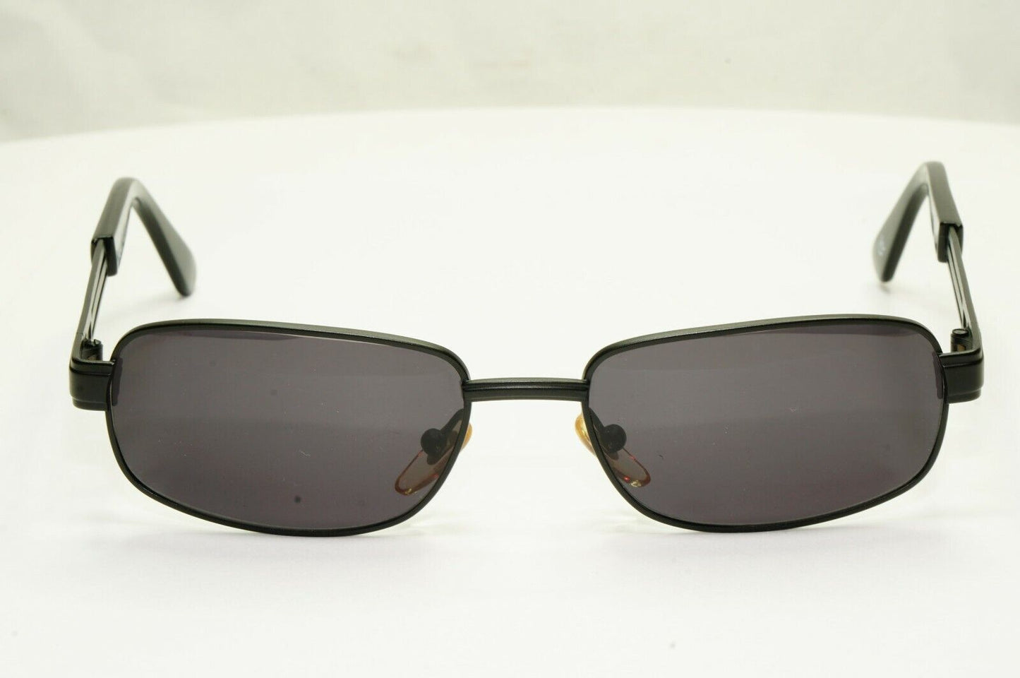 Gianni Versace 1996 Vintage Unisex Black Oval Metal Sunglasses MOD S16 COL 028