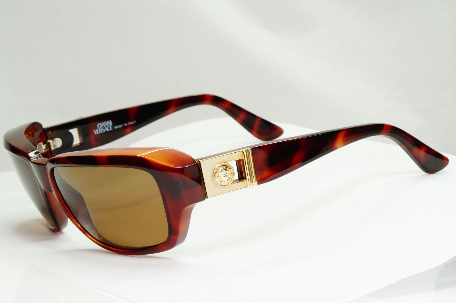 Gianni Versace 1996 Sunglasses Vintage Gold Brown Retro MOD 412/A COL 900 151222