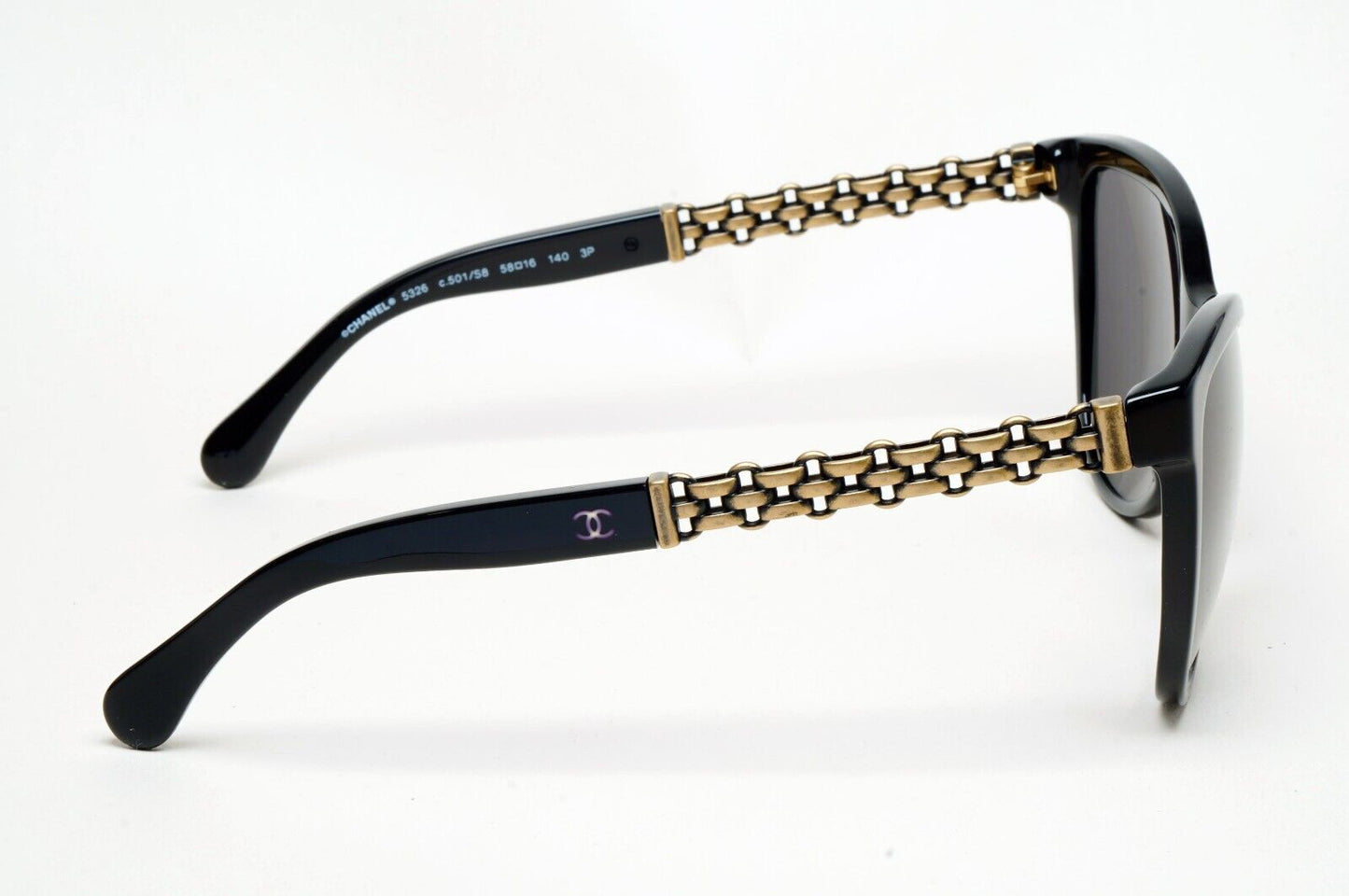 Chanel Sunglasses Black Chain Bronze Square 5326 c.501/S8 58mm 241124