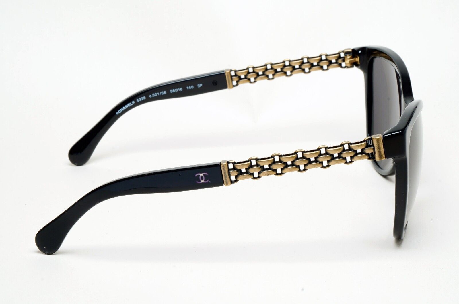 Chanel Sunglasses Black Chain Bronze Square 5326 c.501/S8 58mm 241124