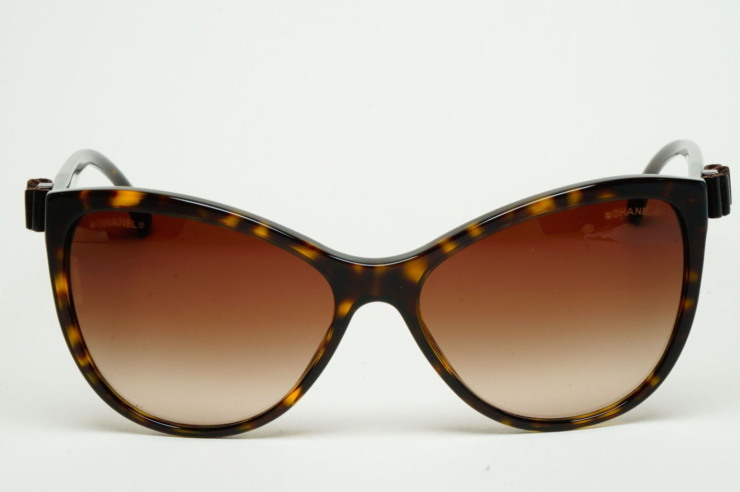 Chanel Sunglasses Leather Bow Brown Tortoise Cat Eye 5281-Q c.714/S5 070325