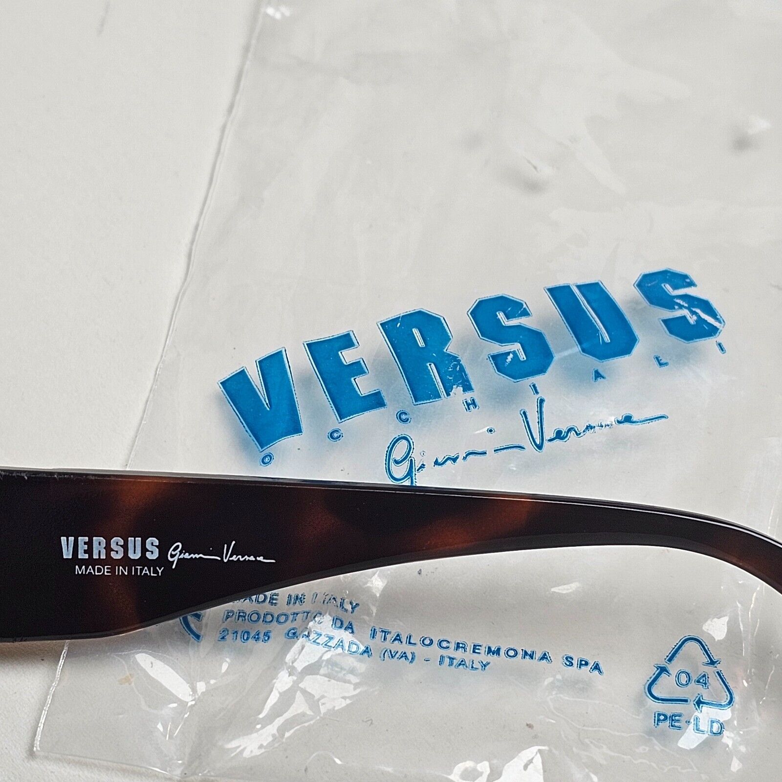 Versus Sunglasses 1996 by Gianni Versace Vintage Grey Lion Brown MOD E06 COL 649
