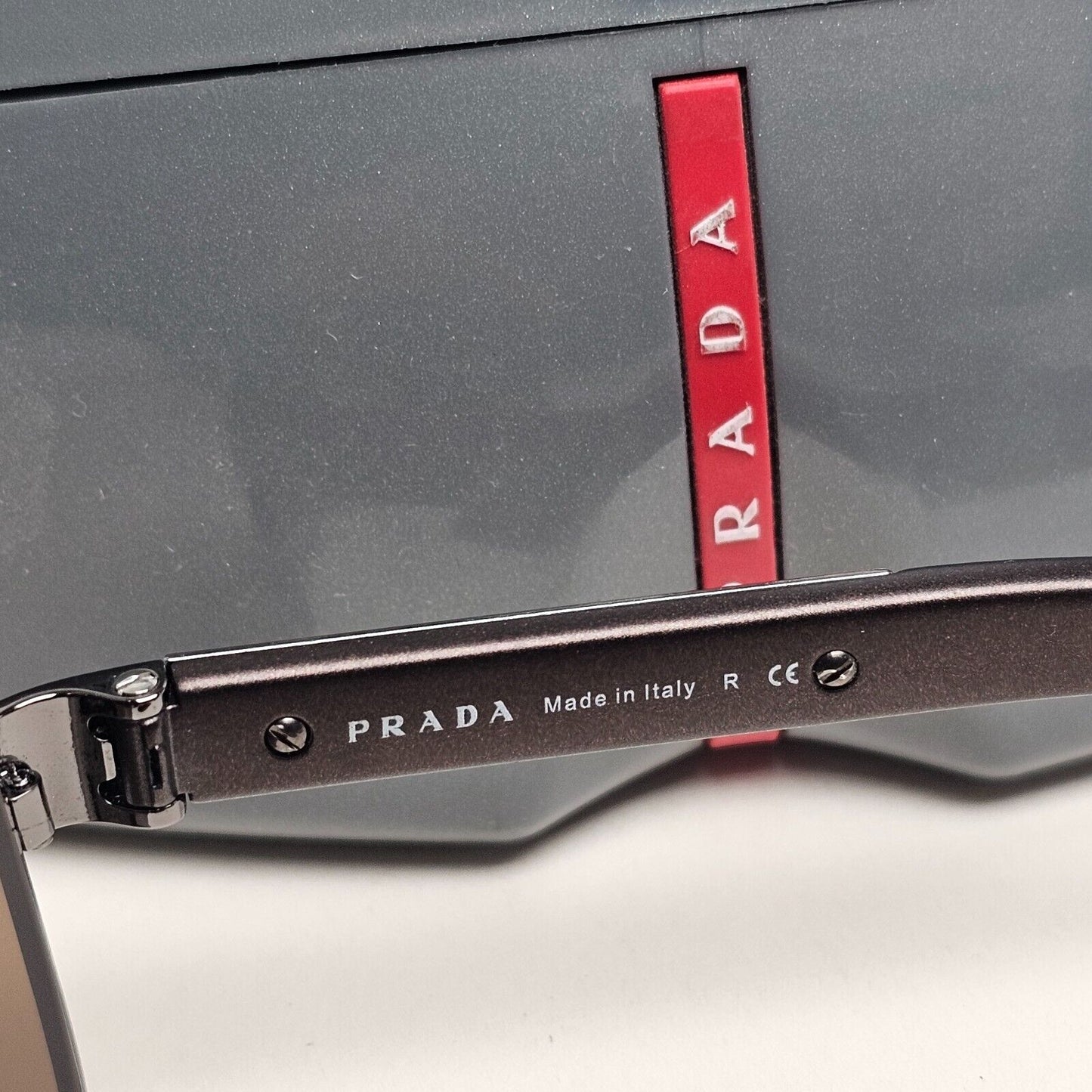 Prada Sunglasses Brown Gunmetal Wrap Navigator PS54IS SPS 54I 5AV-6S1 231124