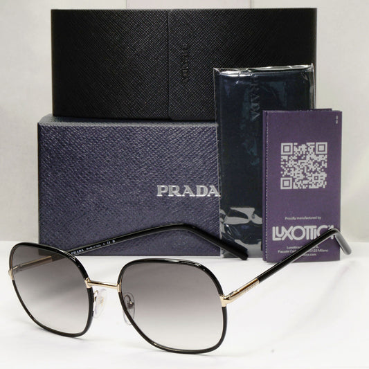 Prada Sunglasses Black Gold Grey Gradient Square PR67XS SPR 67X AAV-0A7