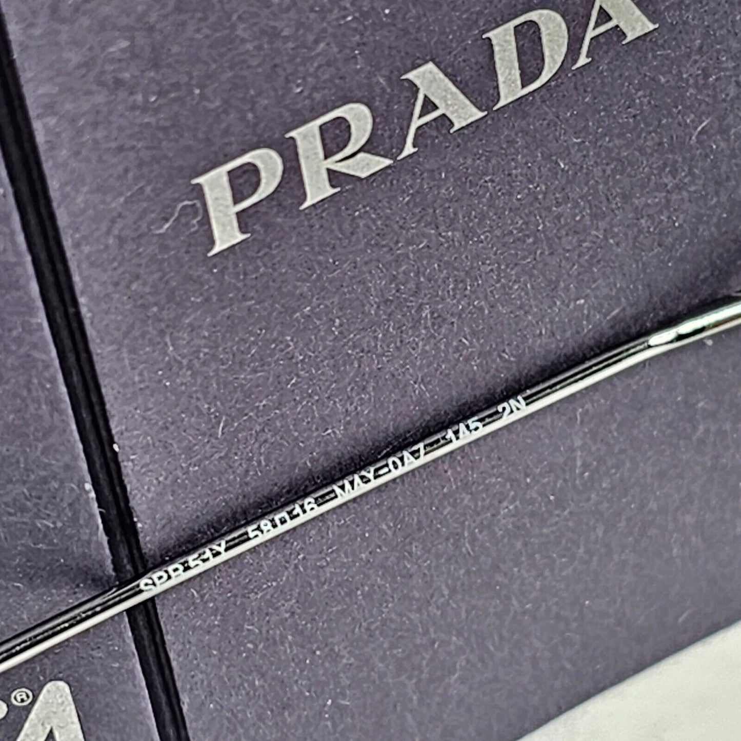 Prada Sunglasses Black Gunmetal Grey Gradient Metal Pilot PR51YS SPR 51Y M4Y-0A7