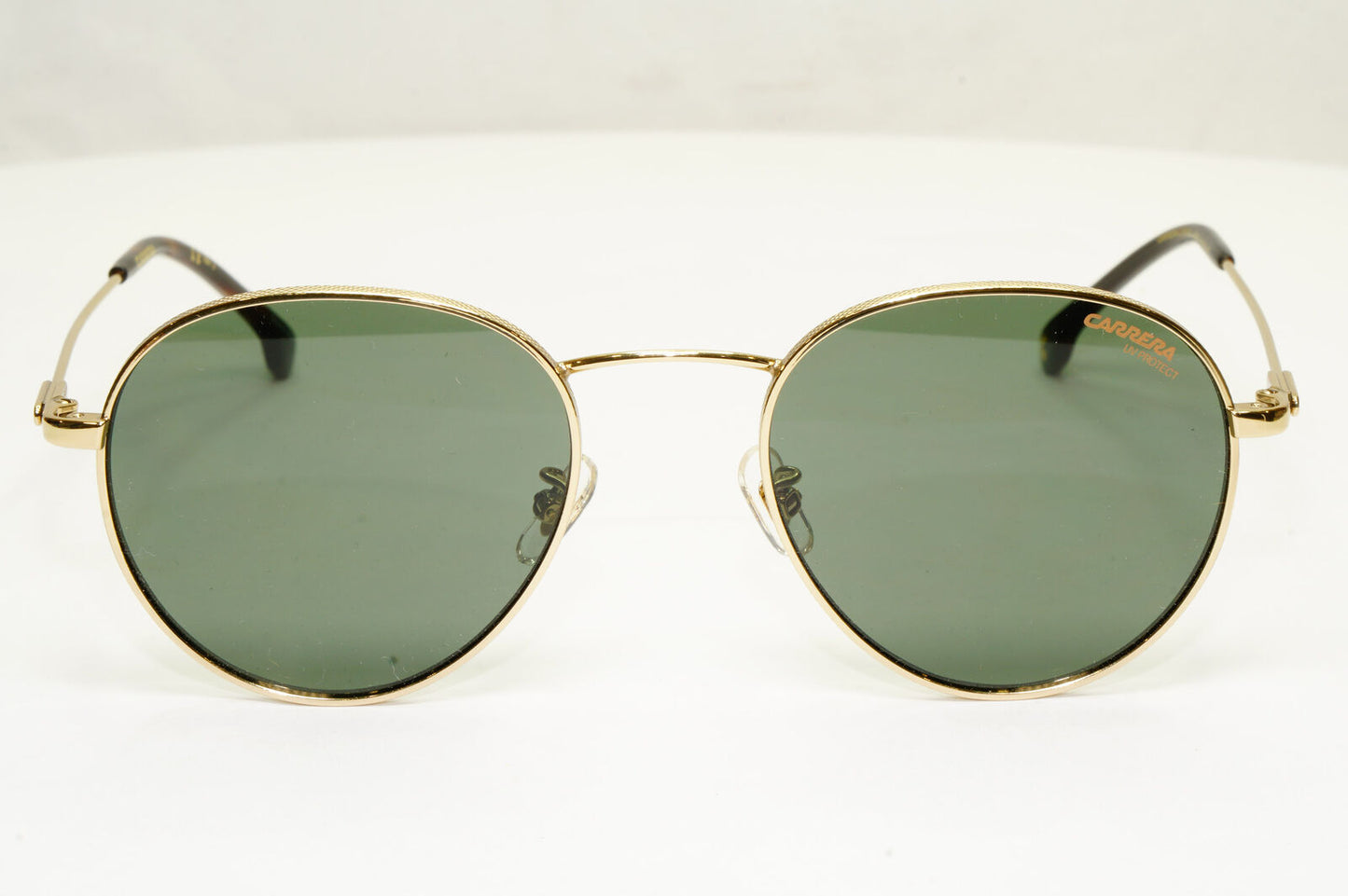 Authentic Carrera Mens Round Gold Green Memory Metal Sunglasses 216 G J5GQT