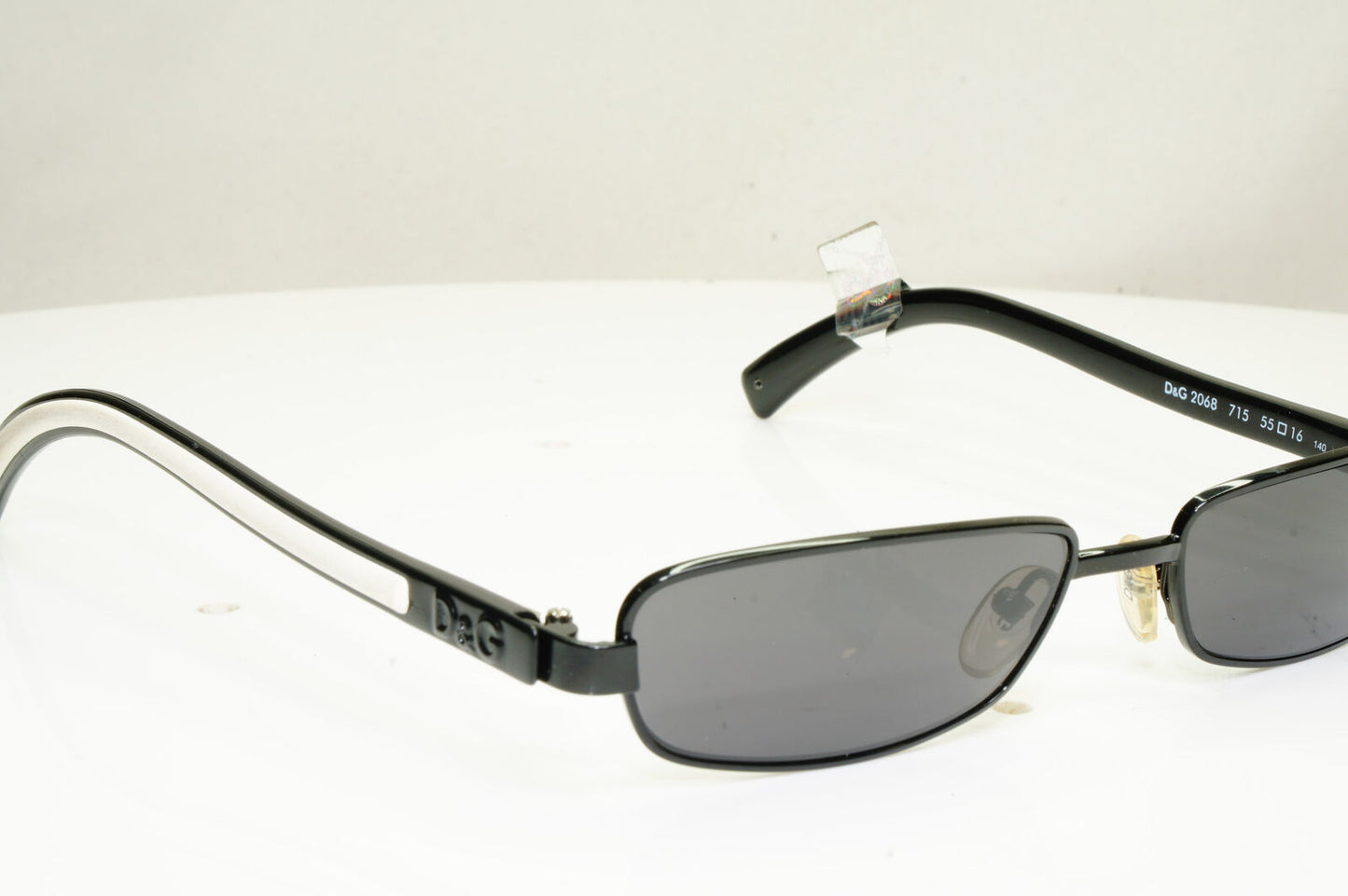 Authentic DOLCE & GABBANA Mens Vintage Sunglasses White D&G 2068 715 30780