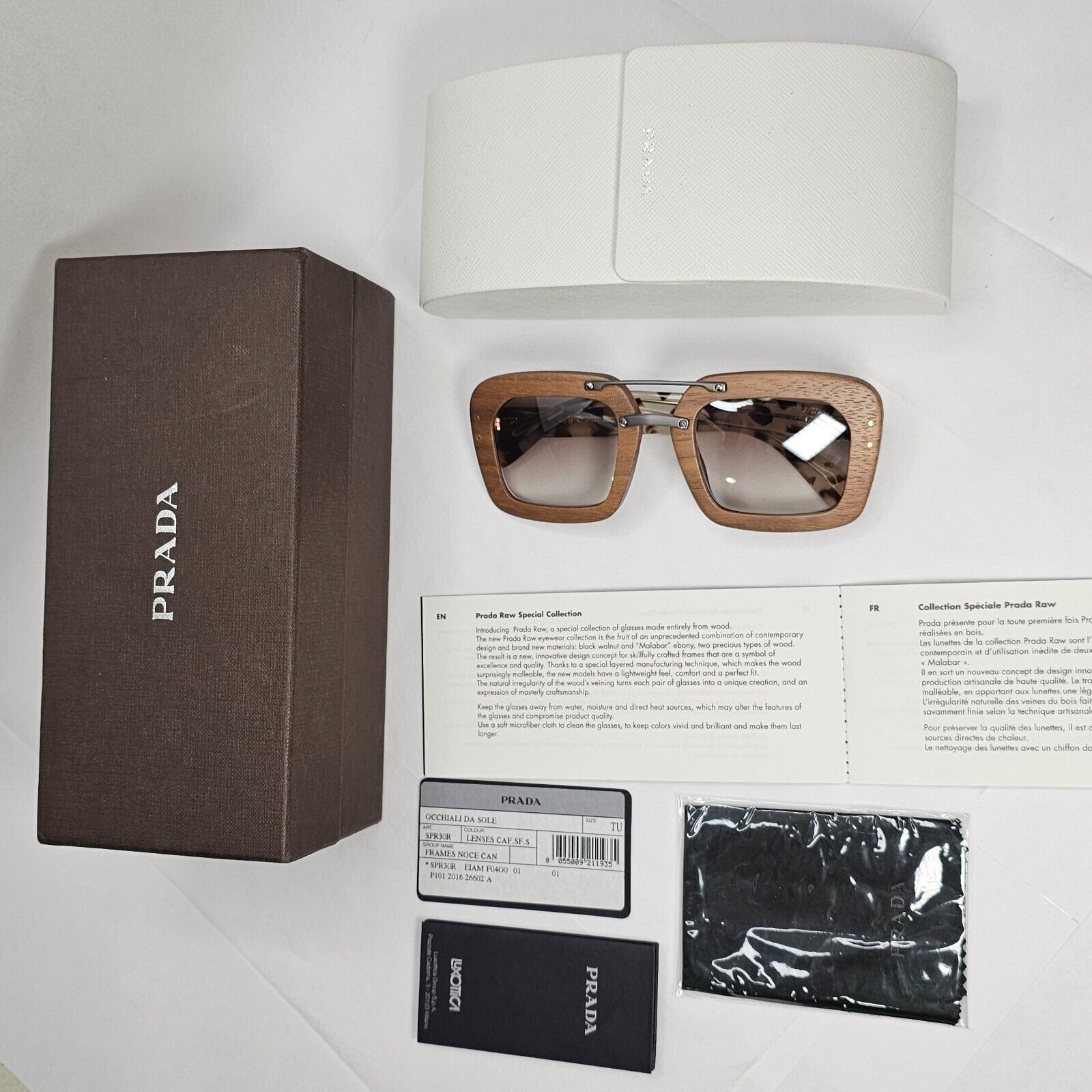 Prada Sunglasses Wood Square 2015 Brown Tortoise PR30RS SPR 30R IAM-4O0 051223