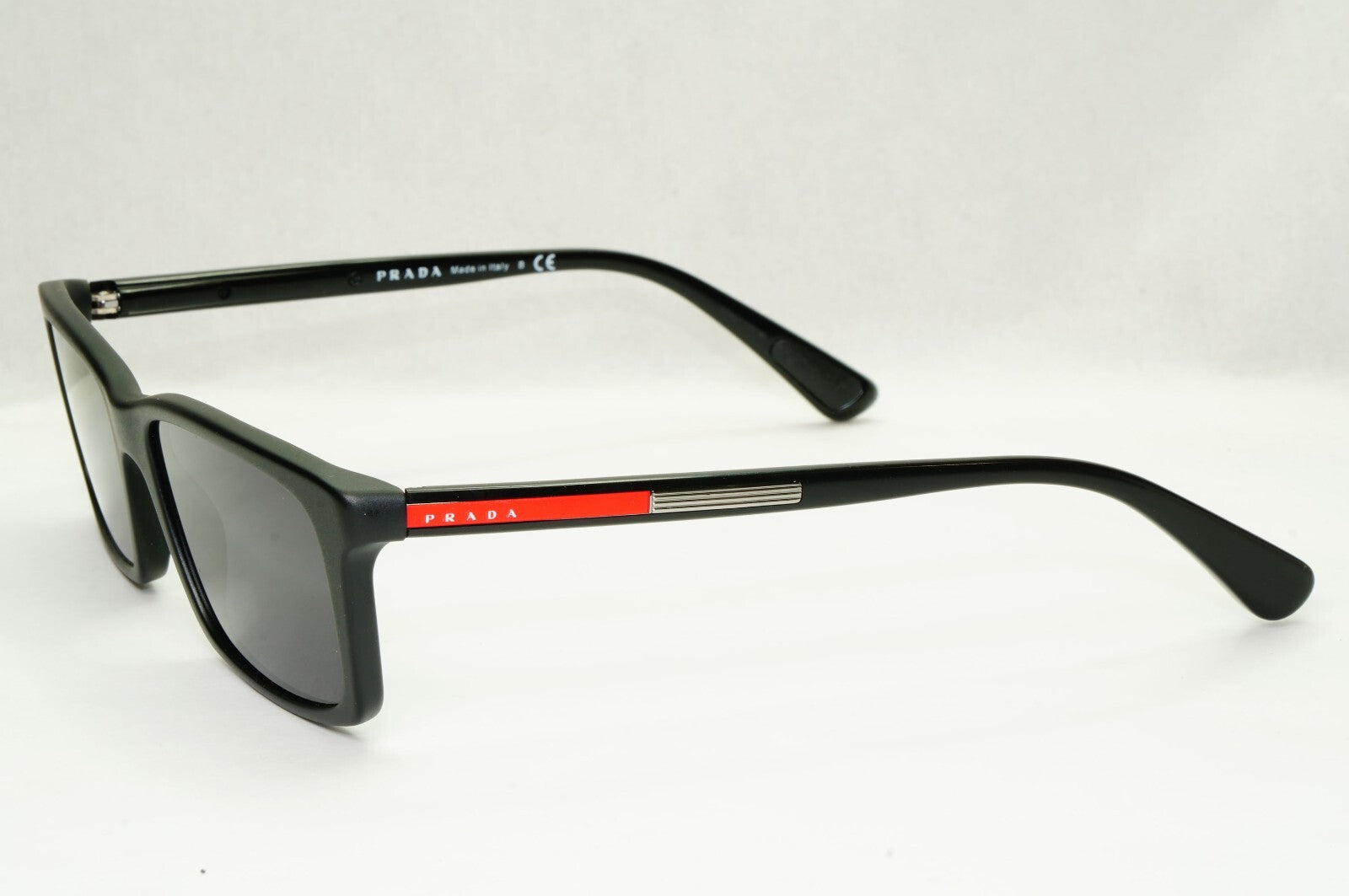Prada Sunglasses Plack Rectangle Square Slim PS02CV VPS 02C 1BO-1O1 55mm [a]